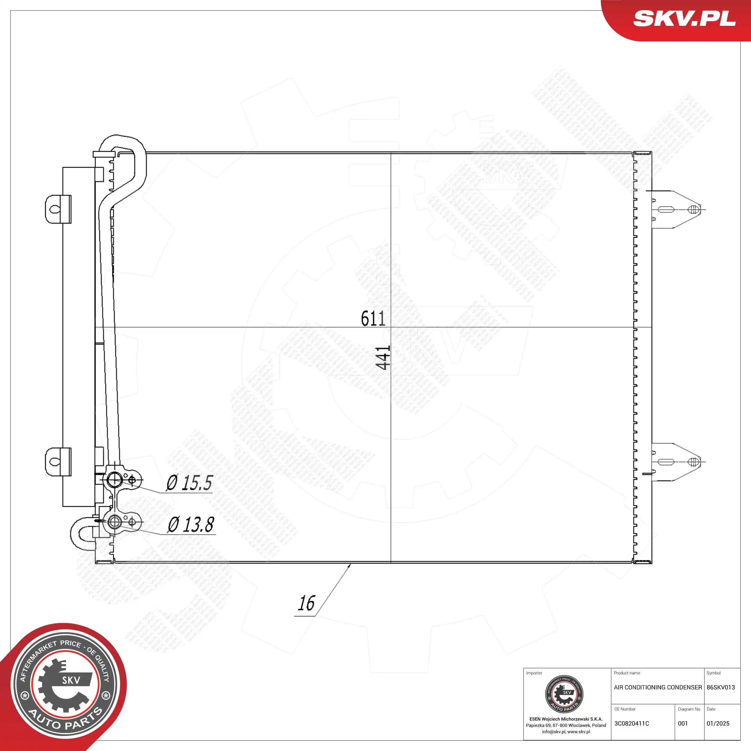 Condenser, air conditioning